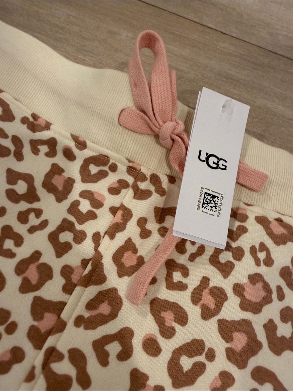 UGG Cream and Rust Leopard Print Joggers - Picture 2 of 3